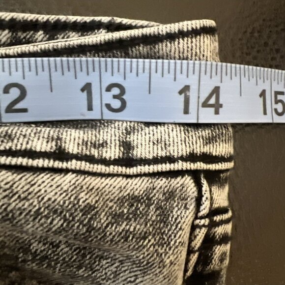 Wide Leg Fire & Rain Jeans Black Acid Wash Juniors Size 11 - Picture 6 of 12